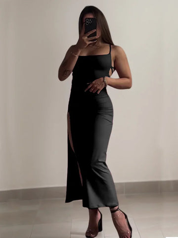 Halter Maxi Dress – Sculpted Silhouette