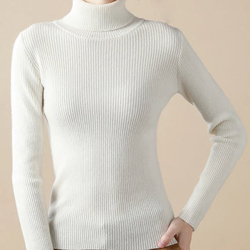 Ribbed Turtleneck Knit Sweater – Modern Slim Fit